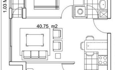 Arriendo Depto. de 2D, 1B ,1E Blanco Encalada #2007 Santiago