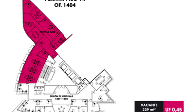 Oficina en Arriendo en Torre Paris/ Metro Los Leones