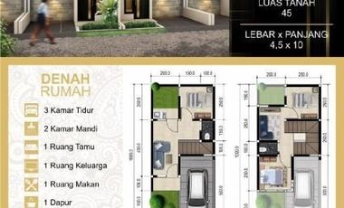 Rumah 2 Lantai 300jutaan Garansi 10 Tahun dekat Stasiun Kota Mojokerto