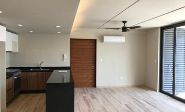 Departamento en renta con amplia terraza en Residencial Aqua Cancun