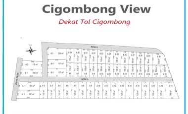 Tanah Kapling Villa Dekat Stasiun Cigombong; Hanya 1 Jt-an Free SHM;