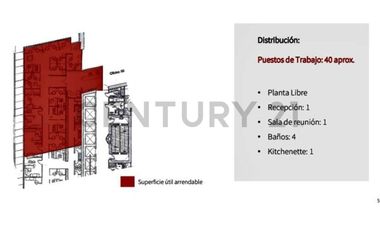 Oficina de 260 mt2 en Cerro el Plomo