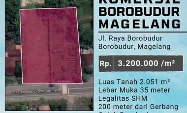 BANTING HARGA TANAH STRATEGIS RAYA BOROBUDUR MAGELANG