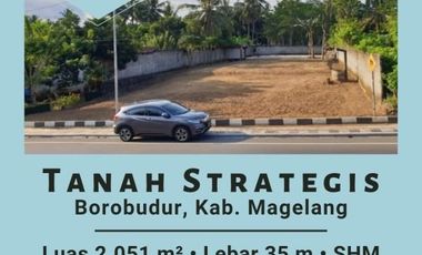 BANTING HARGA TANAH STRATEGIS RAYA BOROBUDUR MAGELANG