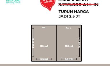 Tanah kavling siap bangun dalam komplek turun harga cibiru