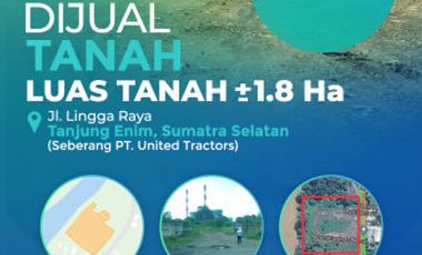 Tanah Dijual Tanjung Enim, Muara Enim Sekitar 1,8 Hektar Tepi Jalan Raya