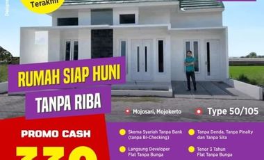 Rumah Syariah Luas 105M2 Hanya 330 Jt di Mojosari, Mojokerto