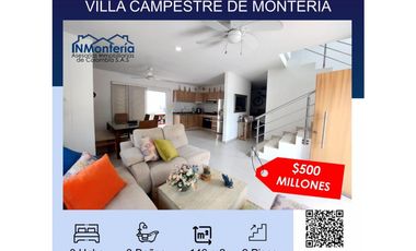 SE VENDE CASA DE DOS PISOS EN VILLA CAMPESTRE DE MONTERA