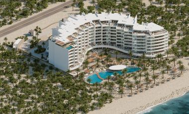 Condo frente al mar, alberca, terraza en cada departamento, cuarto de lavado,Jac