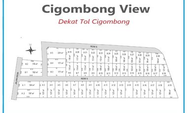 Tanah Kavling, 6 Menit Tol Cigombong, 1 jt-An Permeter, SHM