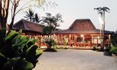 Rumah Villa Joglo & Resto Kolam Renang Tanah Luas di Gito - Gati