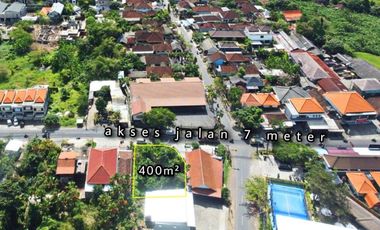 Tanah 400m2 Lokasi Strategis Jalan Utama Raya Canggu