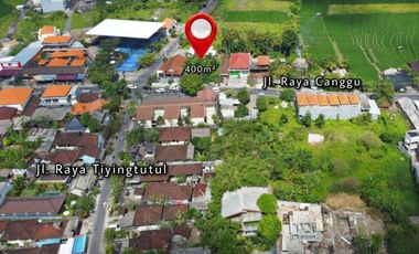 Tanah 400m2 Lokasi Strategis Jalan Utama Raya Canggu