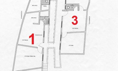 Oficinas amplias en el centro de Veracruz con privado. 60 m² aproximadamente