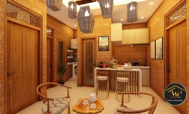 RUMAH DESIGN ETNIK HARGA TERMURAH DEKAT CANDI