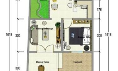 RUMAH DESIGN ETNIK HARGA TERMURAH DEKAT CANDI