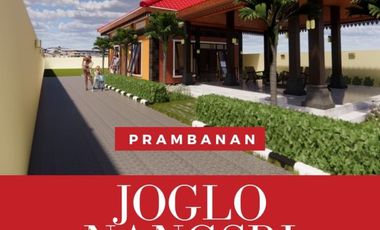 RUMAH JOGLO , LINGKUNGAN ASRI, KAWASAN RAMAI DI UTARA PRAMBANAN