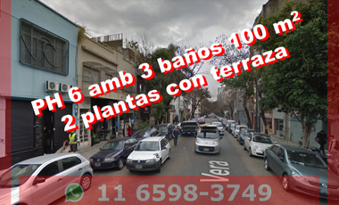 PH en Venta en Villa Crespo 6 ambientes 3 baños 100 m2 en 2 plantas con terraza – Vera 500