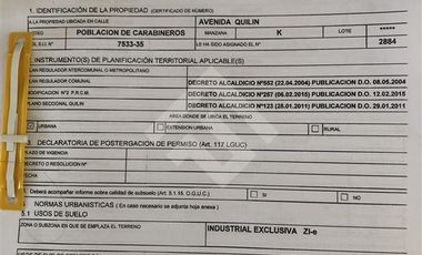 Terreno Construccion  en Venta en Exequiel Fernandez