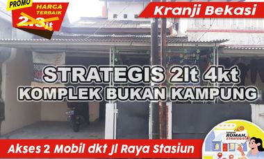 Rumah 2Lt 4Kt strategis Akses 2 Mobil dkt jl Ry Tol Stasiun Kranji Bekasi
