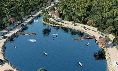 Terreno en  venta en Hunucma, Yucatan con lago y club de playa