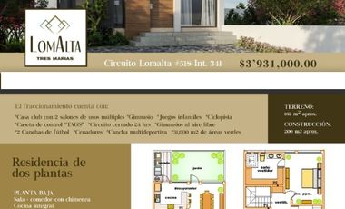 Casa Nueva 2 Plantas, Loma Alta 3 Marías, 4 Recamaras, Jardin, 518-341, L60-7