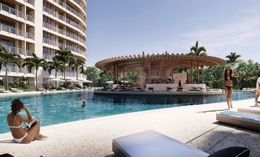 Condominio de lujo con terraza, bar, petfriendly, alberca en venta Cancún.