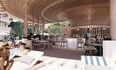 Condominio de lujo con terraza, bar, petfriendly, alberca en venta Cancún.