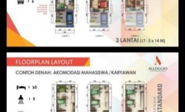 Rumah kost 4 lantai Allogio summarecon gading serpong