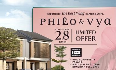 Dijual Rumah Alam Sutera Tipe Vya Sutera Victoria Unit Terbatas Harga Murah Masih Launching