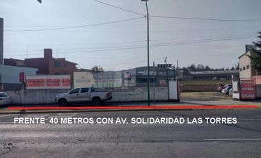 Terreno en Venta y/o Renta en Toluca, ubicado en Av. Las Torres y Pino suarez