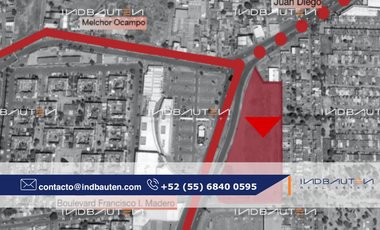 IB-EM0504 - Terreno Industrial en Renta en Cuautitlán, 21,547 m2.