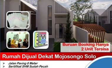 PERUMAHAN DI KOTA SOLO DEKAT MOJOSONGO