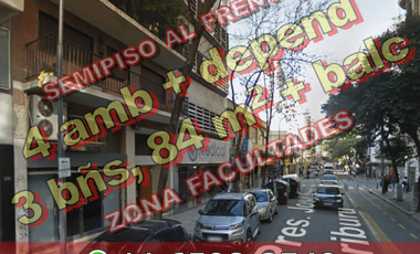 NUEVO PRECIO - Departamento (semipiso) en Venta en Balvanera (Facultades) 4 ambientes más dependencia 84 m2 + balcón, al frente – Pte José E Uriburu 500