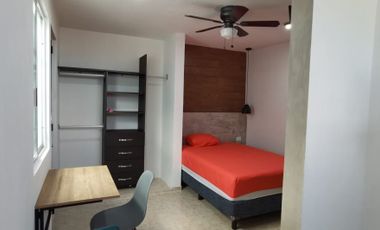 Departamento amueblado tipo Estudio en renta, en Las Americas, Merida Yucatan