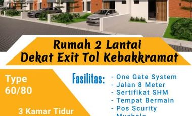 PERUMAHAN DI KEBAKKRAMAT DEKAT STASIUN KEMIRI 2 LANTAI DISKON 100 JUTA