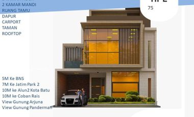 Rumah Villa Dijual Di Batu Malang Tipe 75 View Arjuna