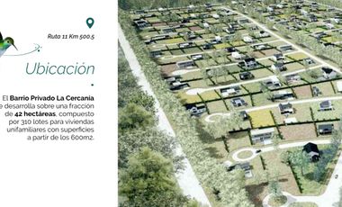 VENTA DE TERRENOS BARRIO PRIVADO LA CERCANIA