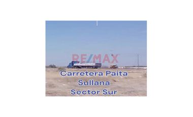 5000 m2 de Terreno Industrial En Venta ubicado al filo de la Carretera Sullana Paita / conocida también como La  Av. D / cerca a la señalización P102