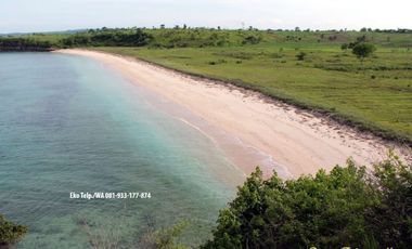 Tanah 8.6 Ha Tepi Pantai Pink Beach Telone Lombok Timur