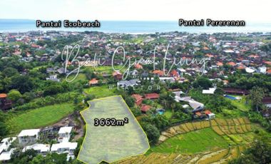 Tanah 3662 di Lingkungan Villa Dekat Pantai Pererenan View Sawah