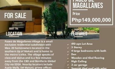 4 Bedroom- Beautiful House for SALE in Paseo de Magallanes, Makati City
