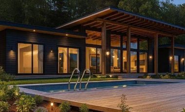 Exclusiva casa 4D 4B vista al lago y volcán