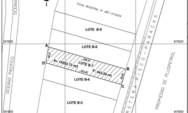 TERRENO INDUSTRIAL  EN VENTA  FRENTE AL  MAR , SECTOR CONCHUELA, PARACAS