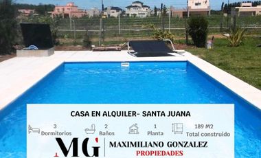 Casa en Alquiler - Santa Juana, Canning
