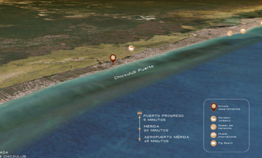 Departamento en Venta en Chicxulub, Dorada, chicxulub, Yucatán ( 3 Recamaras PH)