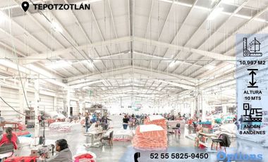 Immediate rental of industrial warehouse in Tepotzotlán