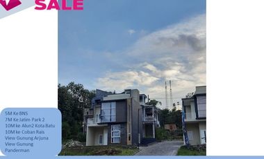 3 Lantai Rumah Batu Tipe 75 View Gunung Arjuna