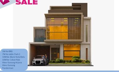 3 Lantai Rumah Batu Tipe 75 View Gunung Arjuna