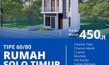 RUMAH DI SOLO TIMUR DEKAT JALAN SOLO SRAGEN DISKON 100 JUTA